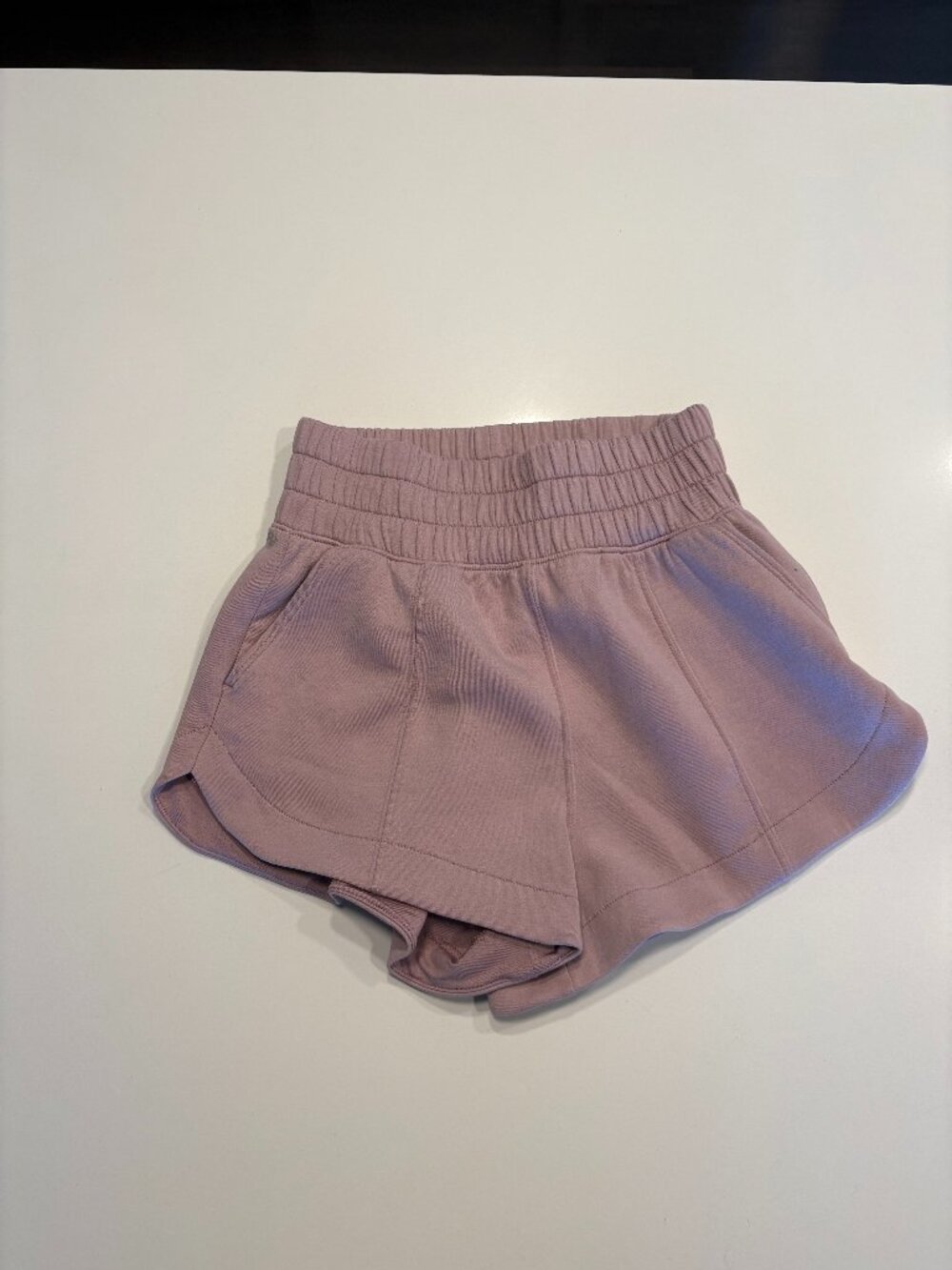 Abercrombie & Fitch Mauve Dusty-Purple Ruched Waist Lounge Shorts XS